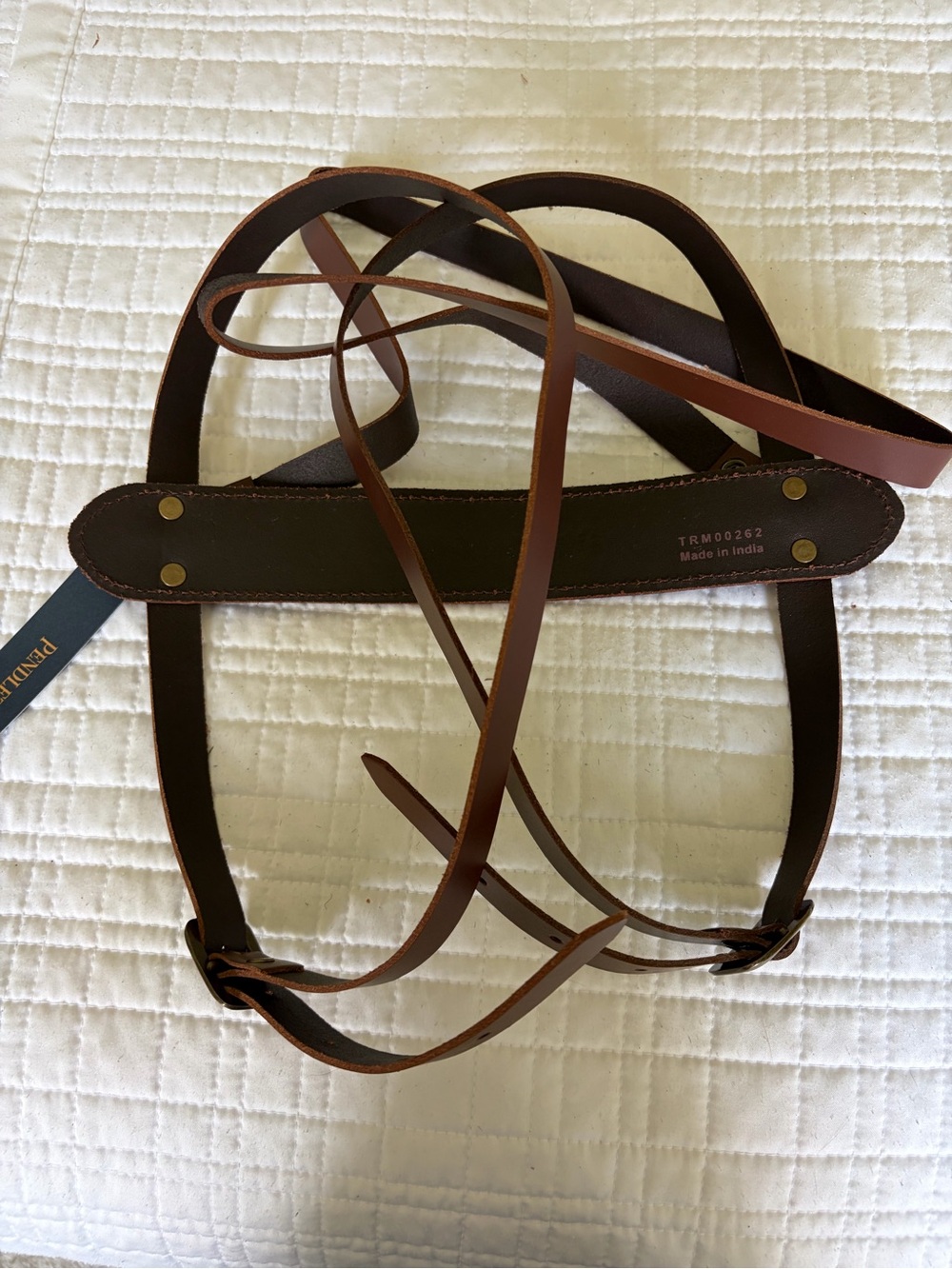 Pendleton leather carrier brown NEW - Picture 2 of 3